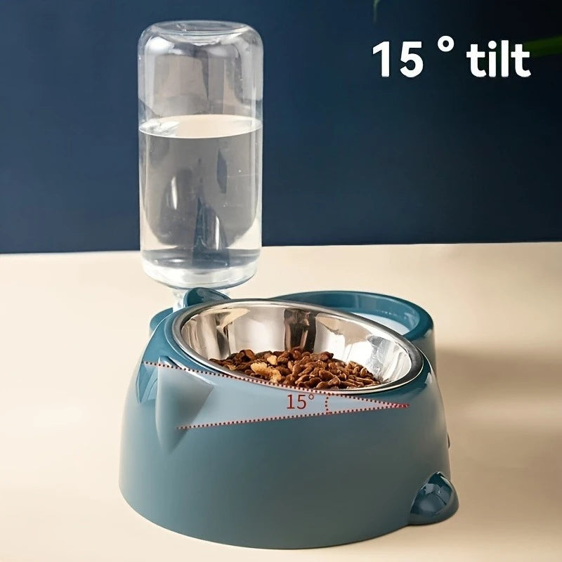 Automatic pet feeder and water dispenser.
