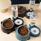 Automatic pet feeder and water dispenser.