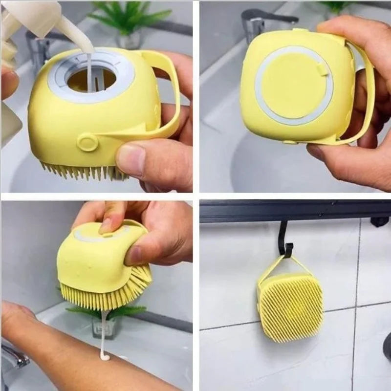 Guantes De Masaje De Silicona Para El Baño del Perro