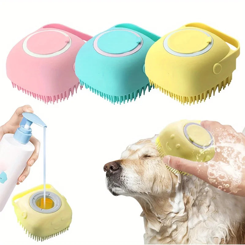 Guantes De Masaje De Silicona Para El Baño del Perro