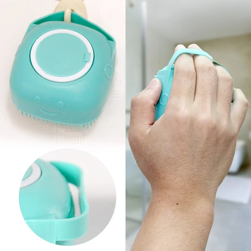Guantes De Masaje De Silicona Para El Baño del Perro