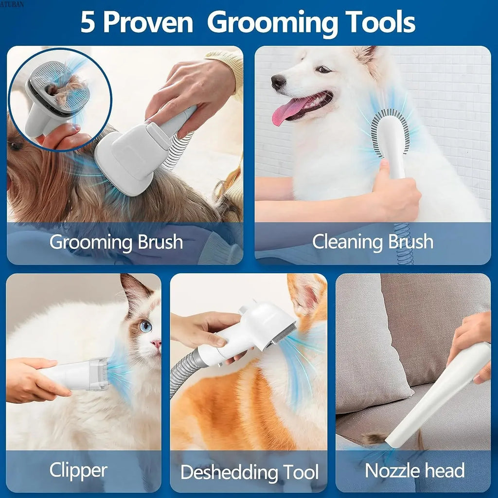 Pet vacuum cleaner and grooming kit.