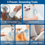 Pet vacuum cleaner and grooming kit.